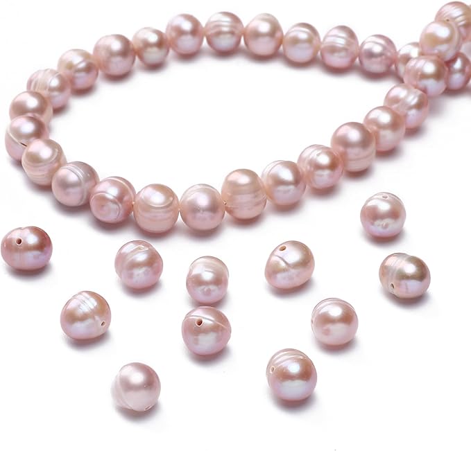 Natural Pearl Beads Potato 7-8mm Purple Freshwater Cultured Loose Gemstone Beads for DIY Jewelry Making 13.8''/Strand HQ
