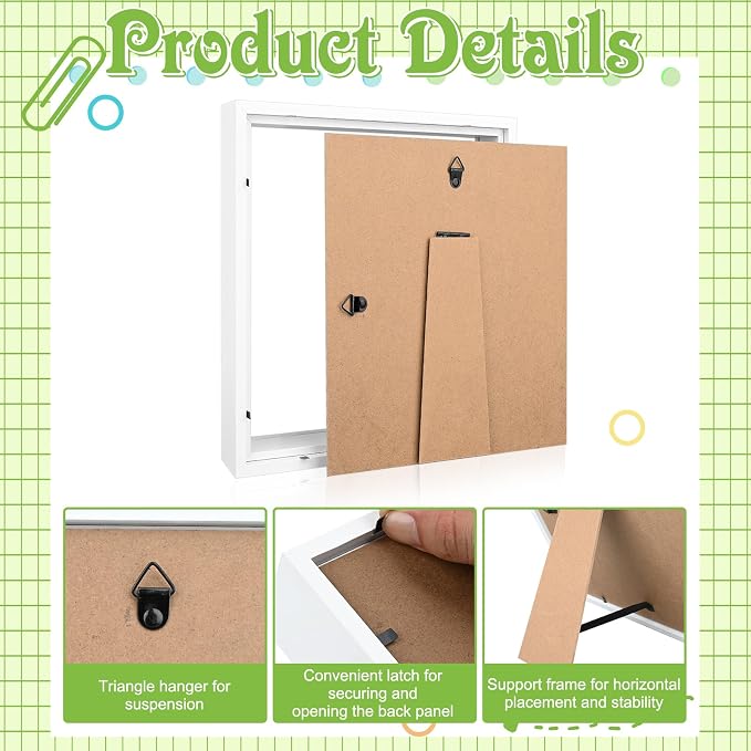 4 Pack 5 x 7in Shadow Box Frame, Shadow Boxes Display Cases - Image 3