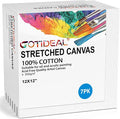 GOTIDEAL Stretched Canvases for Painting, 12x12 Inch Set of 7, Primed White by GOTIDEAL