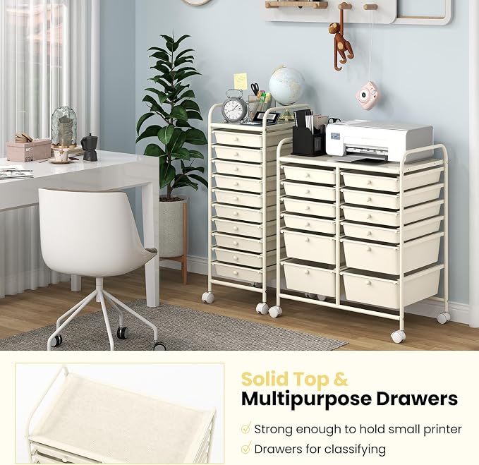 BECOMFORT 12-Drawer Rolling Cart - Image 7