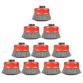 10PCS 3 Inch Carbon Steel Crimped Wire Wheel Cup Brush Set for Grinders, Coarse Crimped with 5/8-Inch-11 Threaded Arbor, Max RPM 12,500, Light-Duty Conditioning for Metal, Rust Removal, Abrasives