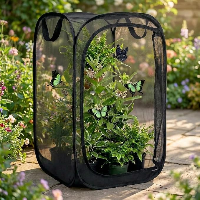 Mesh Plant Protection Enclosure, Portable Collapsible Garden Grow Cage - Image 6