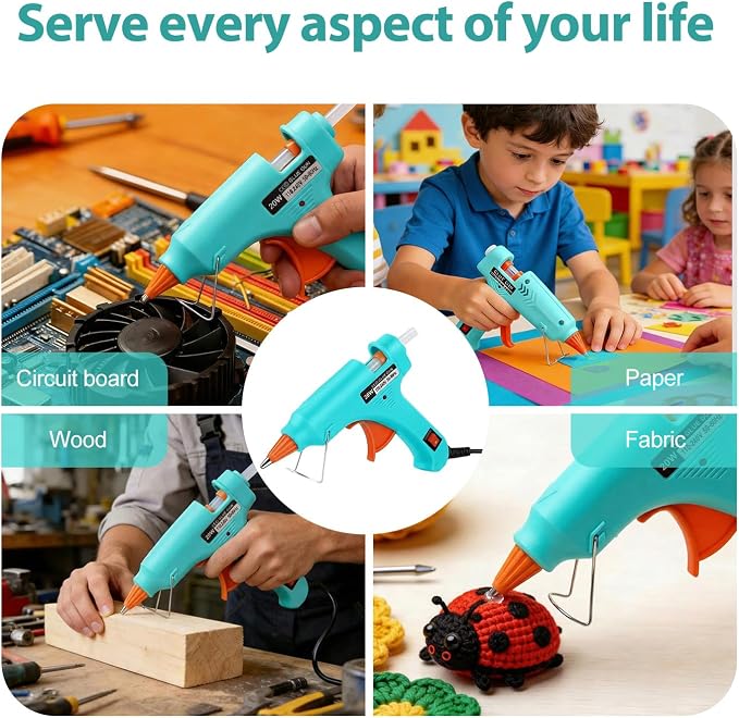 Mini Hot Glue Gun 10pcs Glue Stick Hot Glue Gun Set - Image 4