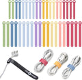 Self-Gripping Cable Ties by Wrap-It Storage, 40 Pack – Reusable Hook and Loop by Wrap-ItStorage