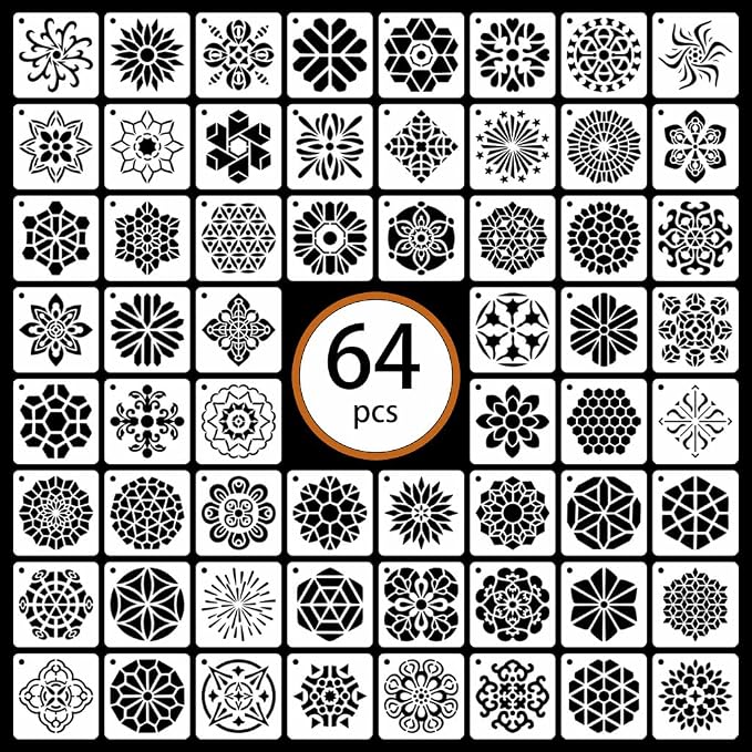 Mandala Stencils for Painting, Rock Painting Stencils Plastic Reusable Stencils by Felixcraft-DIYDreamscape
