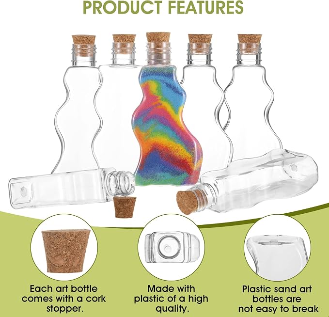 Yaomiao 30 Packs 2.5 oz Plastic Sand Art Bottles - Image 3