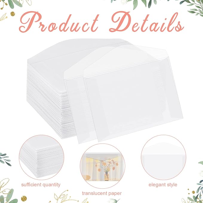 Geyee 200 Pcs Glassine Ticket Envelopes - Image 2