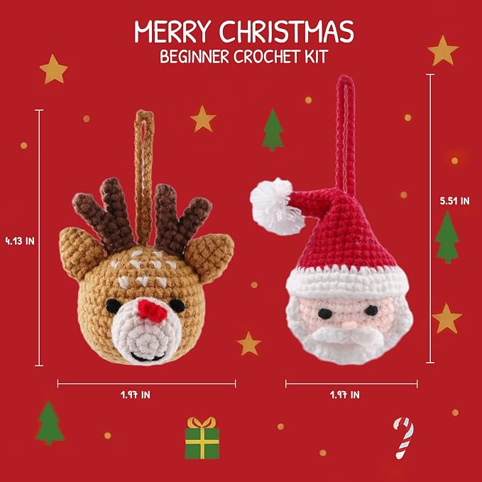 HOUSE CREATIVITY Christmas Crochet Kit - Image 2