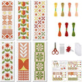 FREEBLOSS 6 Set Bohemian Cross Stitch Bookmark Kit, Geometric Pattern DIY by FreeandCreativeCraftsArt