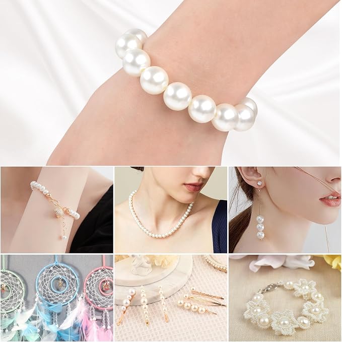 Phinus 350 Pcs 12mm Pearl Beads - Image 6