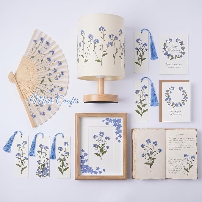 48 Pcs Natural Dried Pressed Forget-me-not Flowers - Image 7