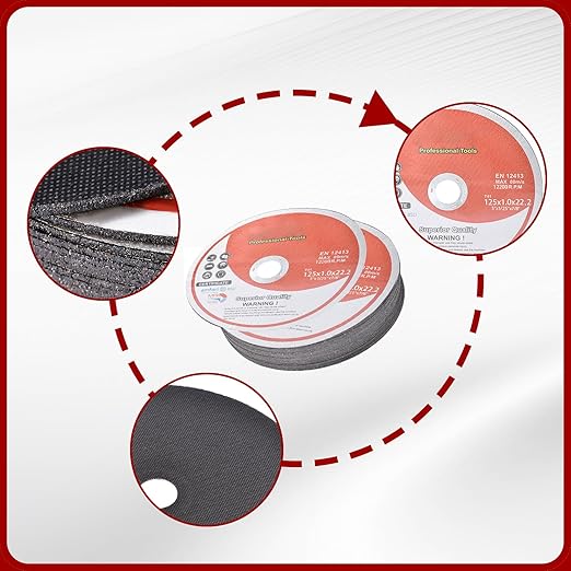 50 Pack 5" x.040 x7/8" Cut-Off Wheel - Metal & Stainless Steel Cutting Discs