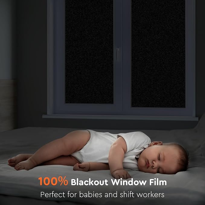 Kromapolis Blackout Window Privacy Film Total Light Blocking Room Darkening - Image 2