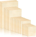 18 Pack Unfinished Wood Canvas Panels Kit Wooden Panel Boards Wood Paint by Uoeo