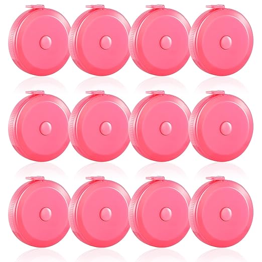 16 Pack Tape Measure, 60 Inch/150cm Retractable Body Measuring Tape - Pink Soft Sewing Tape for Tailor, Craft & Cloth Measurements