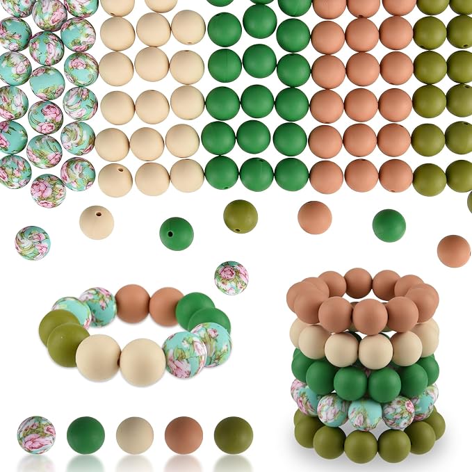 ASTARON 100 Pcs 15mm Silicone Beads by ASTARON