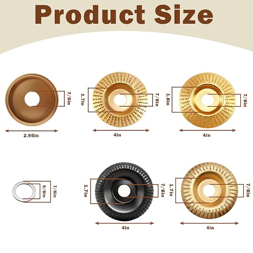 5PCS Angle Grinder Wood Carving Disc Set - Image 2
