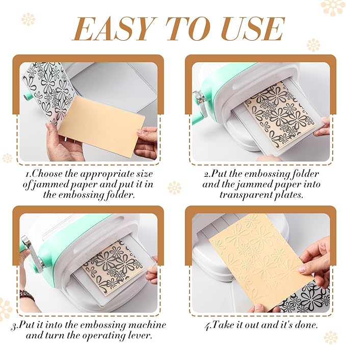 Geiserailie 8 Pcs Embossing Folders 2d/3D Embossing Machine Template Paper Card - Image 3