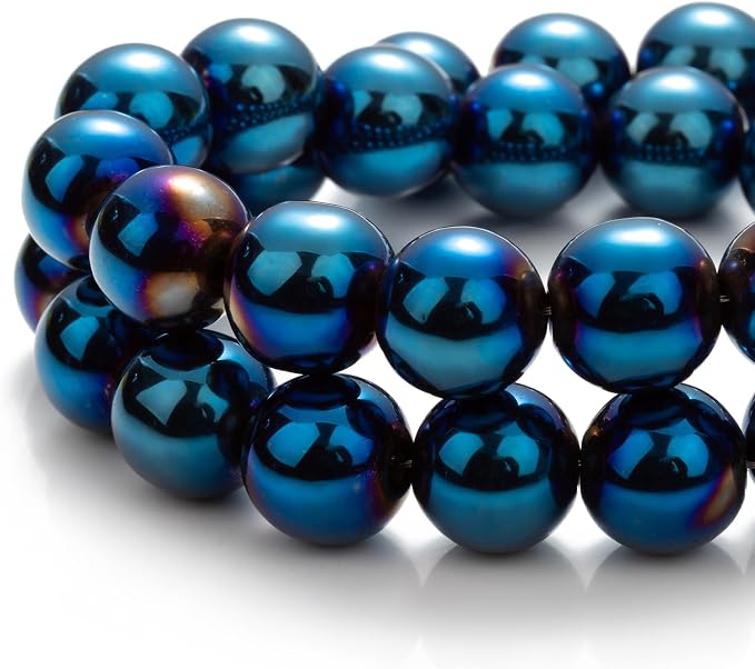 Zenkeeper 108Pcs Blue Hematite Spacer Loose Beads Bulk - Image 5