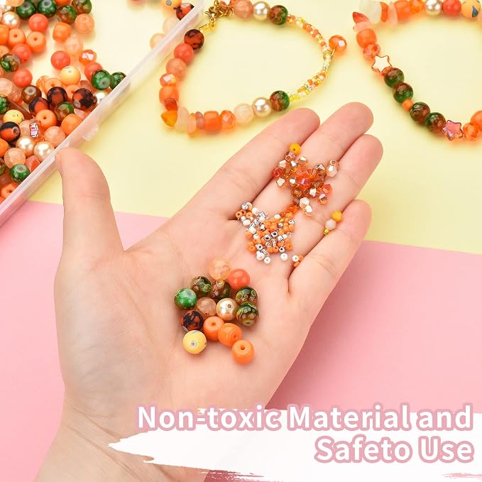 Rired 27 Glass Beads for Bracelet Making Kit, Craft Beads Include Assorted 8mm - Image 5