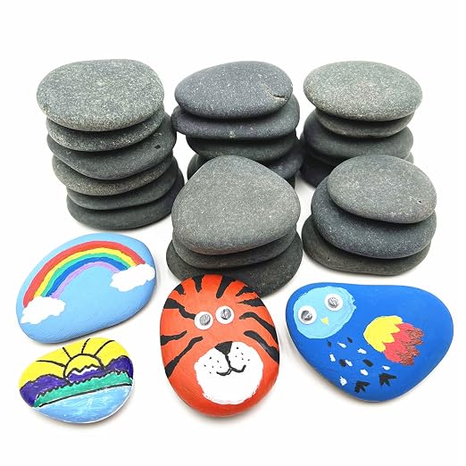 Lifetop 24PCS Rocks for Painting, Decoration, Medium Rocks for Painting by lifetop