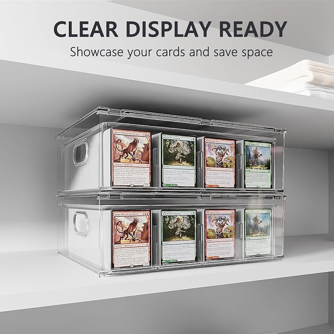 Trading Card Storage Box – Clear Large Card Organizer Holds 12000 Cards - Image 4