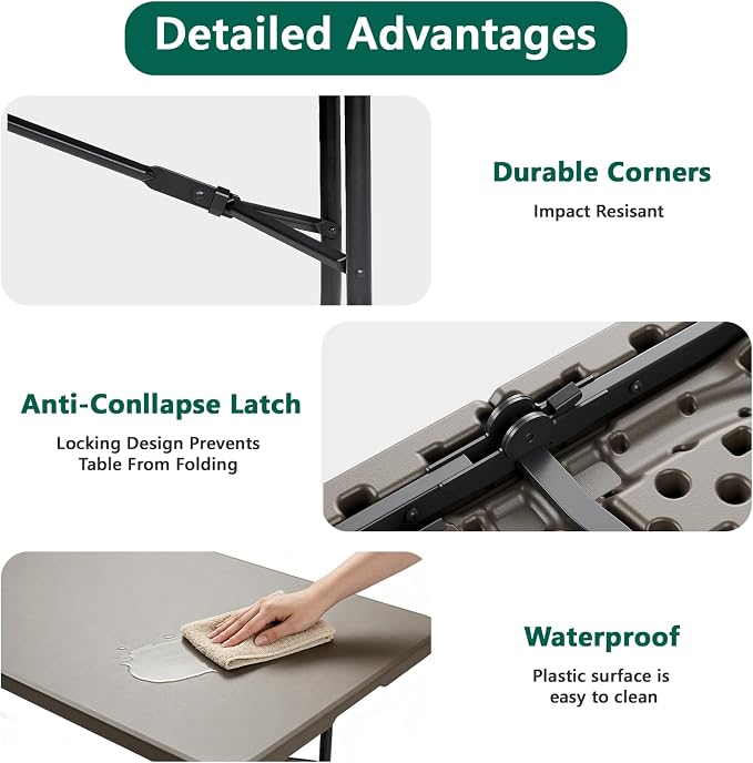 Folding Table 6ft - Image 9