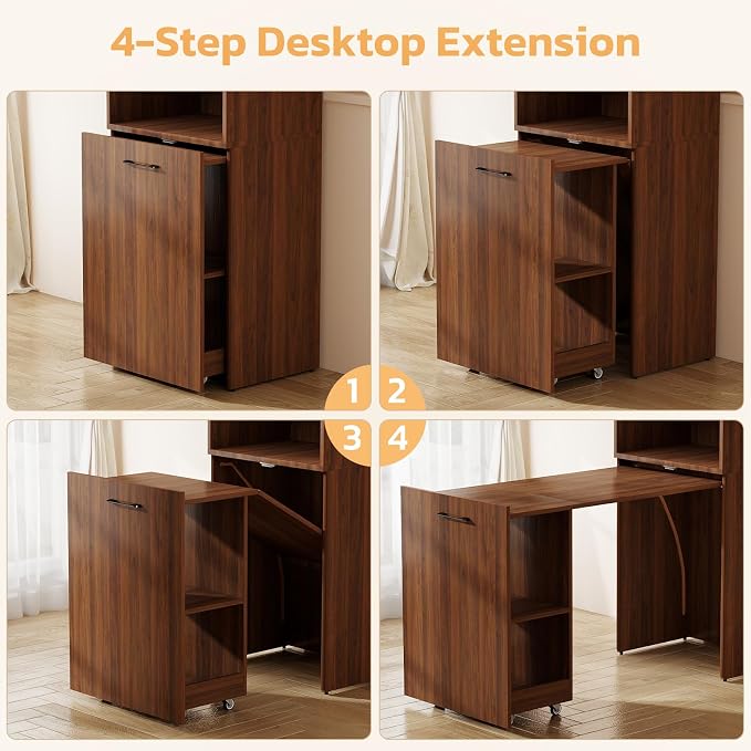 Zevemomo Folding Desk, Convertible Table - Image 6