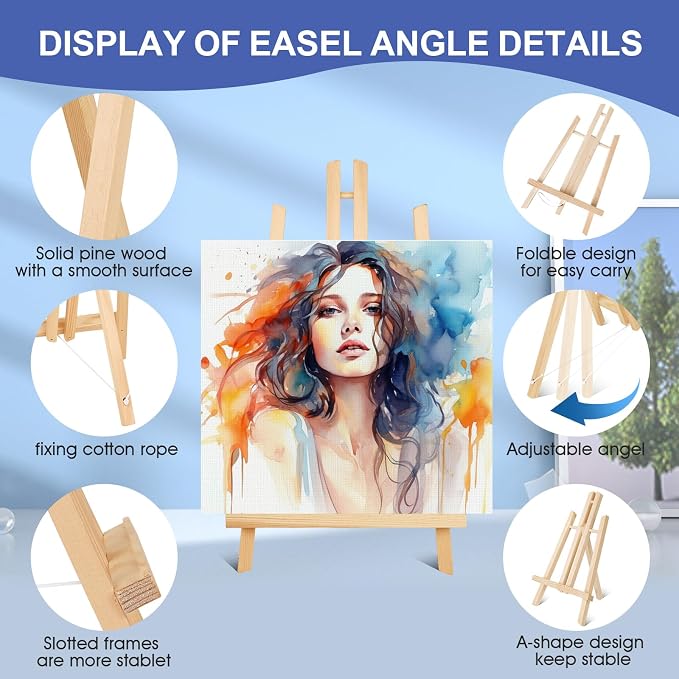 ESRICH 24 Pack 11.8" Wood Easels, Tabletop Easel - Image 4
