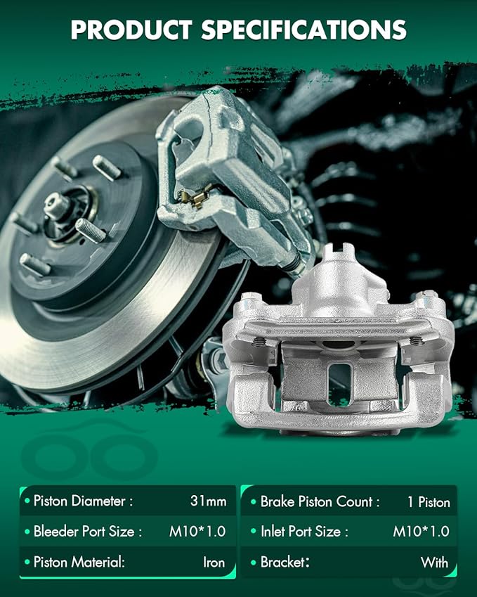 SCITOO 19B3477A Rear Left Disc Brake Caliper Assembly w/Bracket For Hyundai For Elantra 2009-2012