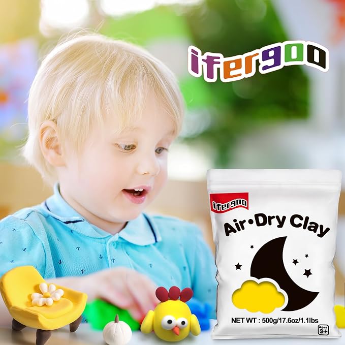 ifergoo Yellow Air Dry Clay - Image 4