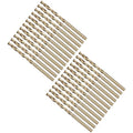 Drill Bit, 1/8" Cutting Diameter (3.175mm), 4241 HSS Black and Gold 118° Cutting Angle Versatile Jobber Bits - (Applications: for Drilling Plastic Wood Soft Thin Metal), 24-Pieces