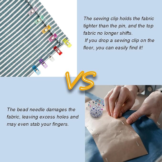 Quilting Clips and Sewing Fabric Clips, KOLUPA 200 Pcs Plastic Embroidery Clips - Image 7