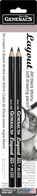 General Pencil 639393Layout Graphite Drawing Pencils 2/Pkg-2B by Unknown