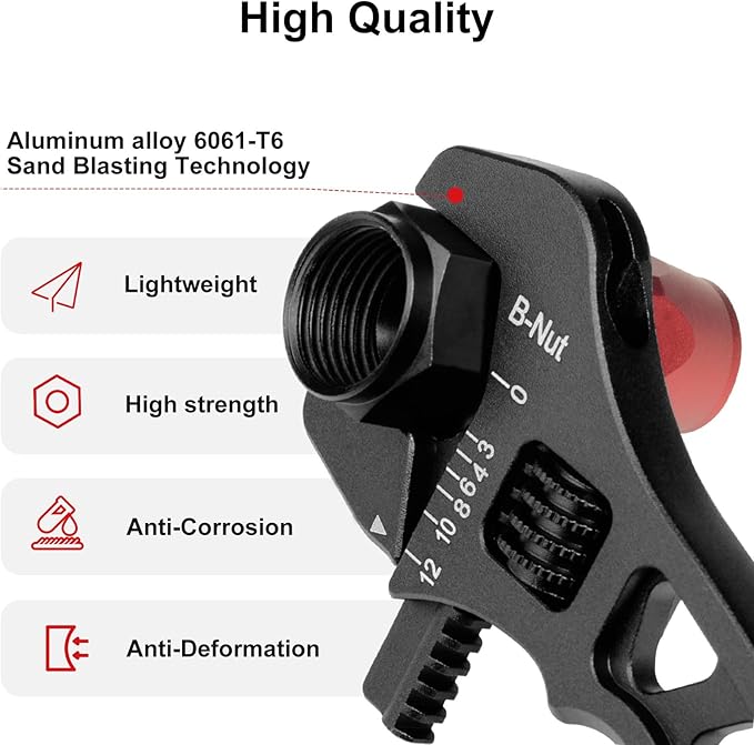 Adjustable 3AN-12AN Adjustable Wrench Spanner Lightweight for AN Hose Fitting Aluminum Black