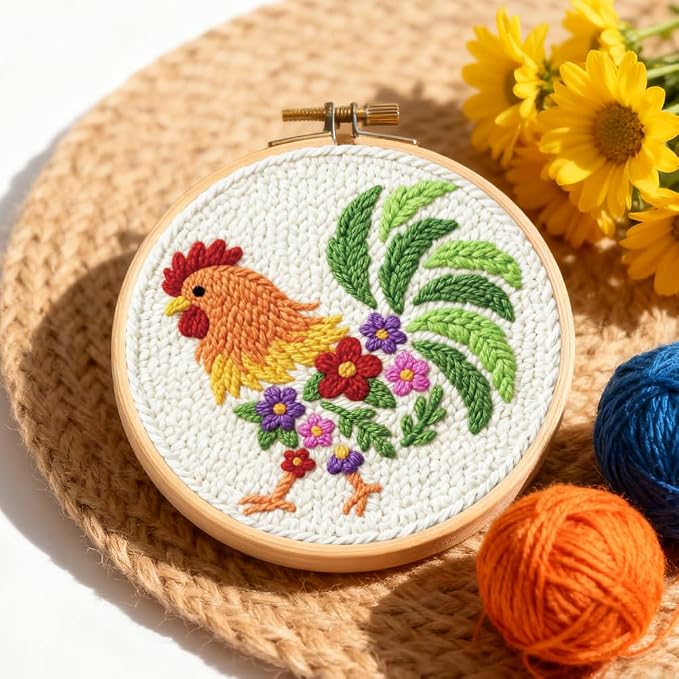 INFUNLY Rooster Punch Needle Embroidery Kits - Image 4