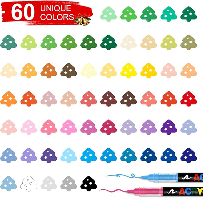 60 Colors Acrylic Paint Markers - Image 5