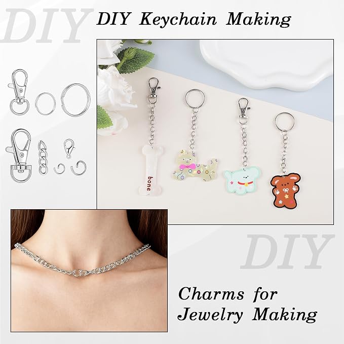 BESARME 1130PCS Keychain Making Kit Jump Rings - Image 3