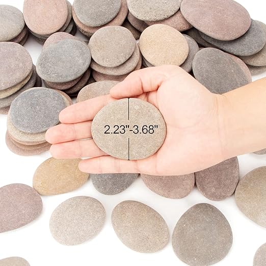 Painting Rocks, 2.23"-3.68" River Rocks, Flat Stones - Image 3