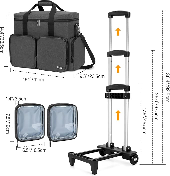 CURMIO Rolling Teacher Tote Bag - Image 5