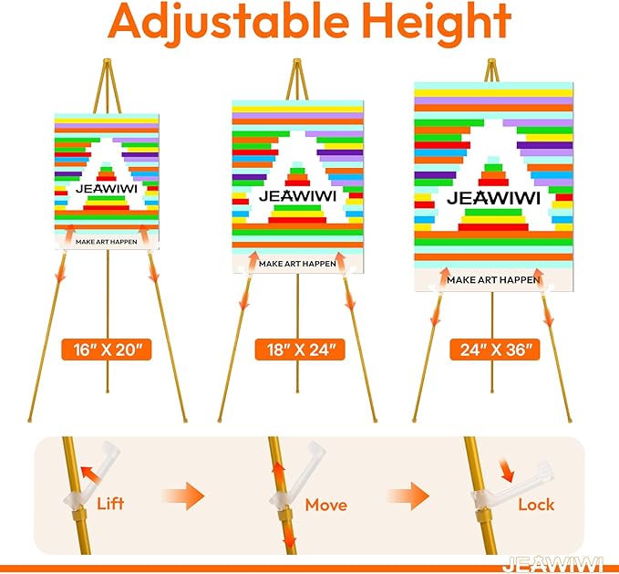 JEAWIWI 4PCS Golden Easel Stand - Image 4