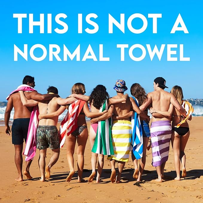 Dock & Bay Beach Towel - Quick Dry, Sand Free - Compact, Lightweight - 100% Recycled - Includes Bag - Cabana - Set G (4), Large (160x90cm, 63x35)