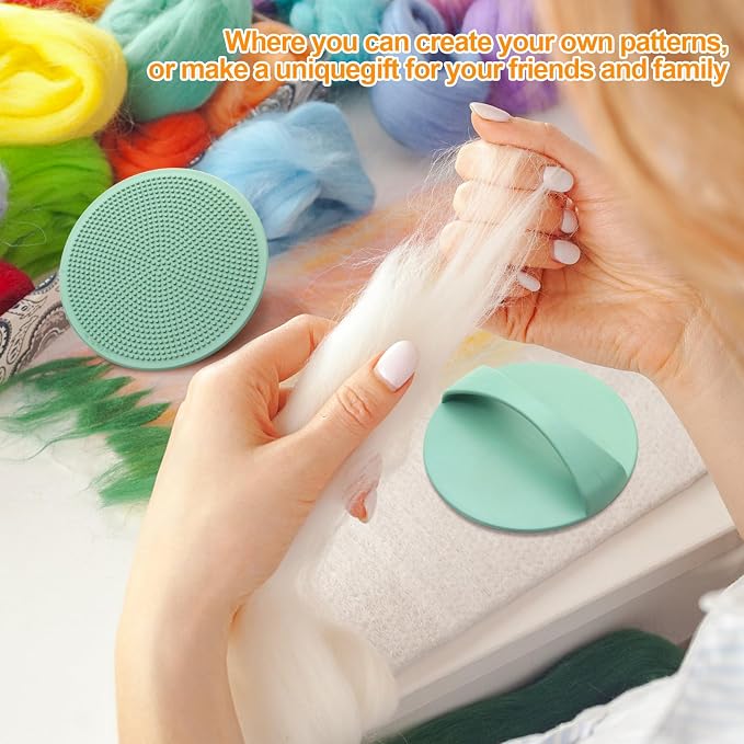 KIBBEH 2Pcs Wet Felting Tool, Versatile Fulling Block, Flat Felts, Hat & - Image 4