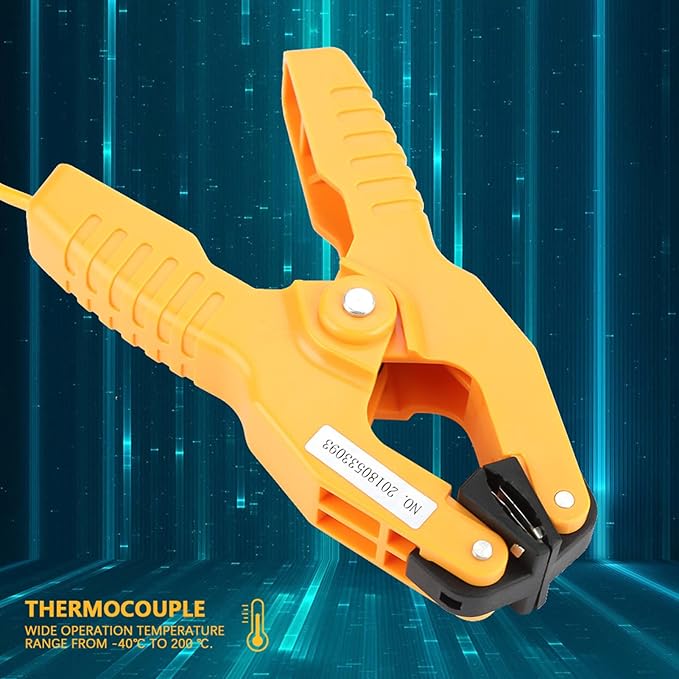 Qiilu Pipe Clamp Yellow Ht 05 K Type Thermocouple Sensor Temperature Pipe Clamp 1~3 8 40~200℃ (Qiilukisnrv2qa5)