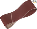 HARFINGTON 6 x 89 Inch Sanding Belts, 4 Pcs 120 Grits Aluminum Oxide Abrasive Belt Sander File Belt for Woodworking, Metal Polishing, Knife Sharpener