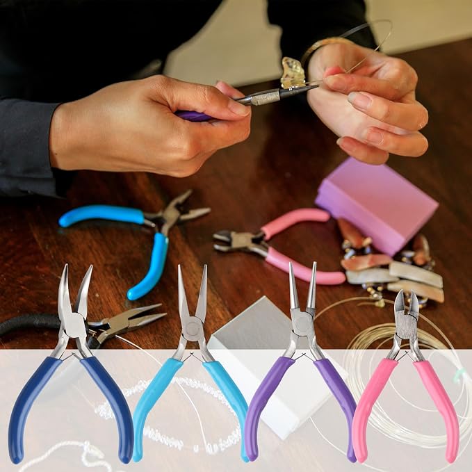 4 Pack Jewelry Making Pliers Tools Set, Jewelry Making Needle Nose Chain Nose - Image 7