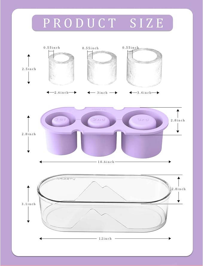 Silicone Ice Mold for Stanley Cup 30 40oz, Tumbler Ice Maker | Easy Fill and - Image 2