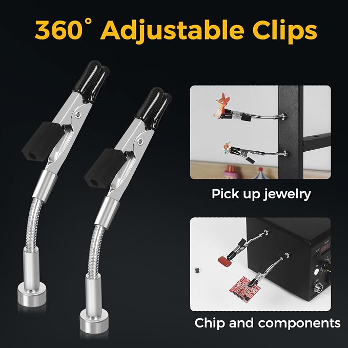 Helping Hands Clamp Metal, Adjustable Third Hand Soldering Holder Stand - Image 6