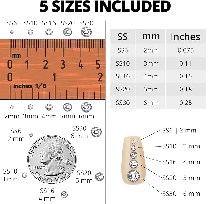 20100PCS Silver Clear Rhinestones - Image 4