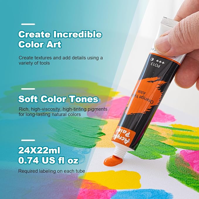 Inburit Acrylic Painting Kit for Adults & Kids - Image 4